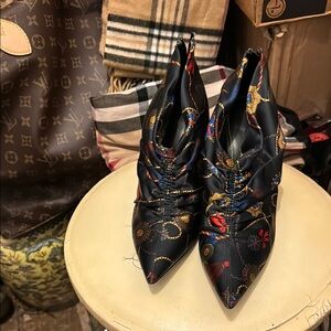 Zara Elegant Black Satin Women's Shoes